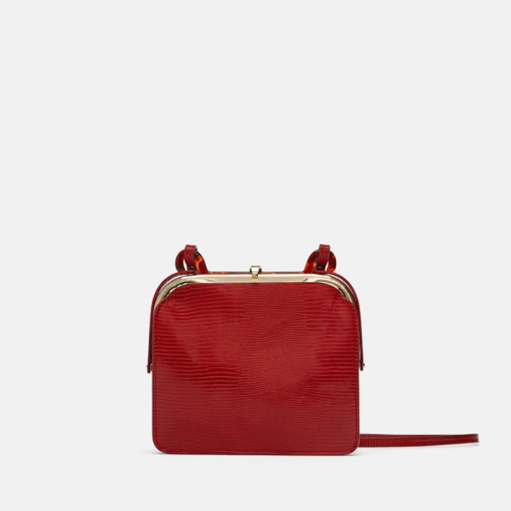 NWT • Zara • Embossed Crossbody Bag